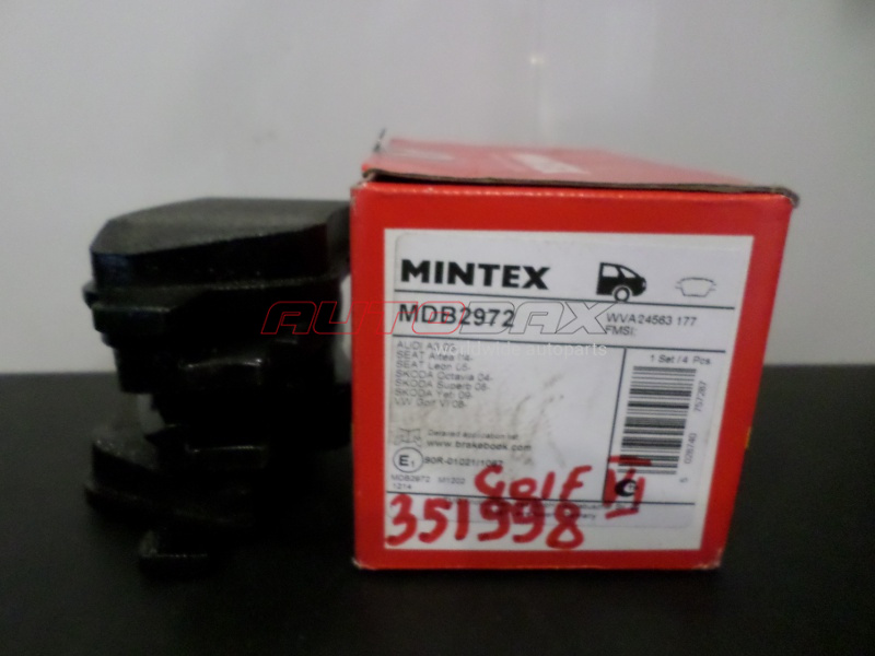 Brake Pads Rear Golf VI 2009>2012